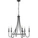 Artemis 6 Light 30 inch Matte Black Chandelier Ceiling Light